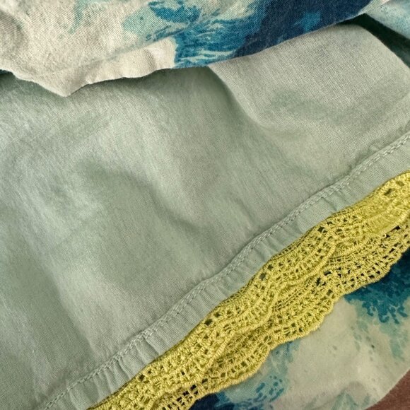 Anthropologie Floret Pencil Mini Dress Beaded Square Split Neck Cap Sleeve Sz 0 - Picture 9 of 15